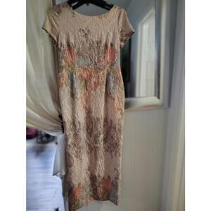 Adrianna Papell Multicolor Lace Maxi Dress